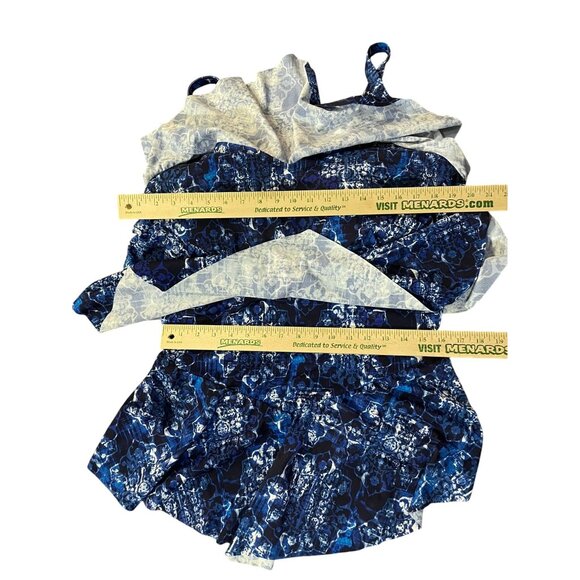 Swim 365 Tankini Top Womens 26 Used Blue White - Picture 10 of 13